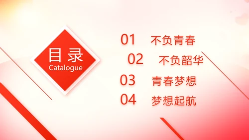 五四青年节激扬青春无奋斗不青春PPT