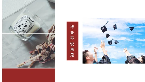 简约毕业纪念相册多图排版通用PPT模板