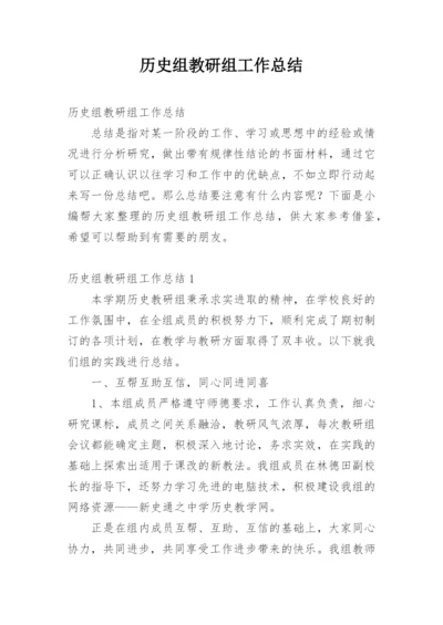 历史组教研组工作总结.docx