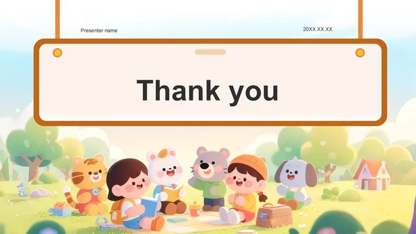 绿色卡通风小学教学课件PPT主题