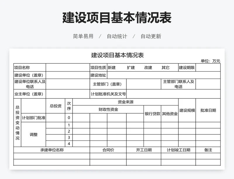 建设项目基本情况表