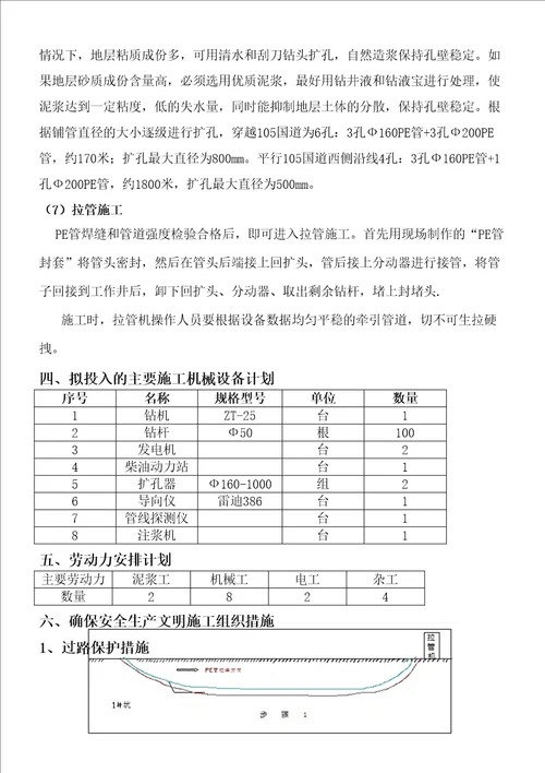 电力拉管施工方案