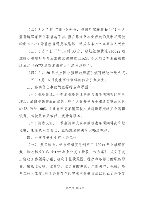 企业一季度消防安全工作总结.docx