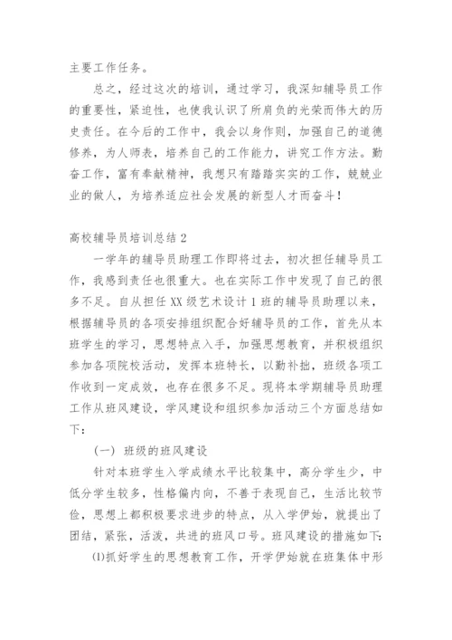 高校辅导员培训总结.docx