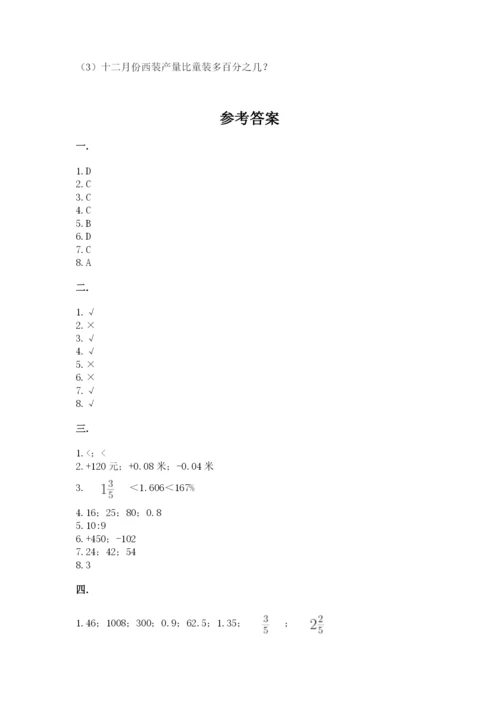 小学六年级数学摸底考试题附答案（考试直接用）.docx