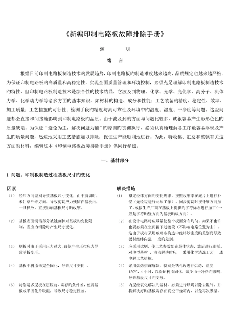 印制电路板故障排除标准手册.docx