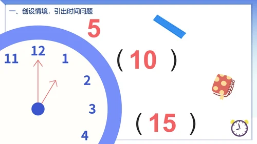 人教版数学上册认识时间课件PPT模板