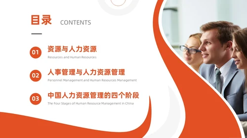 橙色简约商务人力资源管理师培训工作总结PPT模板员工培训