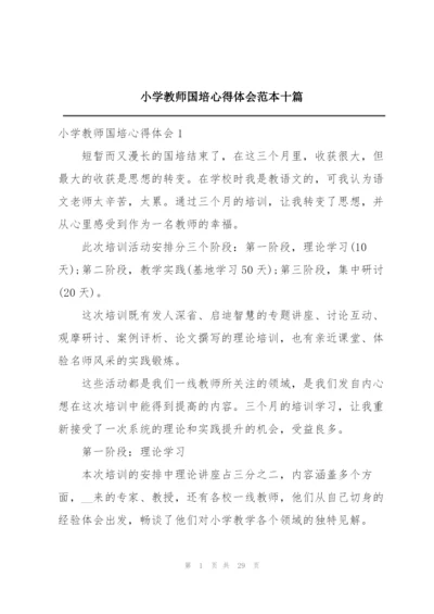 小学教师国培心得体会范本十篇.docx