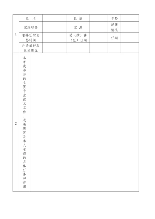 四川省专业技术人员年度考核表.docx