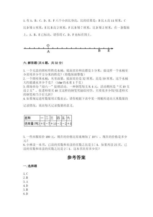 北京版小学六年级下册数学期末综合素养测试卷含答案【轻巧夺冠】.docx