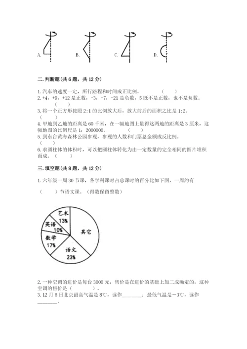 新宾满族自治县六年级下册数学期末测试卷审定版.docx