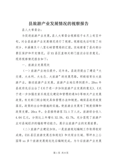 县旅游产业发展情况的视察报告.docx