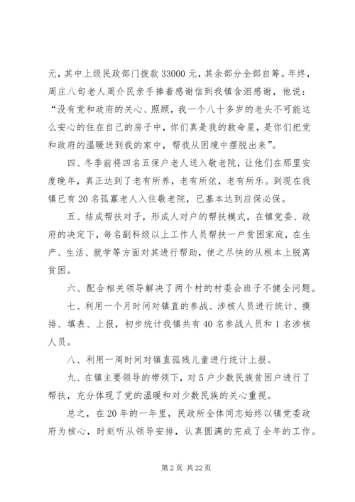 乡镇社会办述职述廉报告.docx