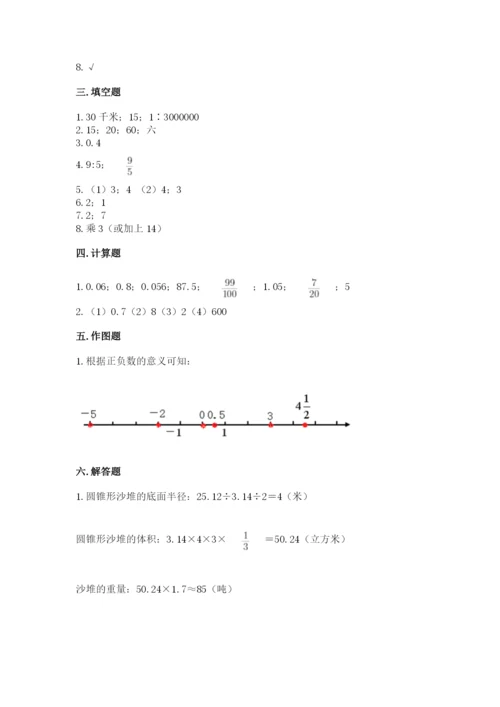 六年级下册数学期末测试卷附完整答案【名师系列】.docx