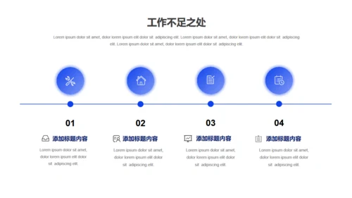 深蓝色商务风年度工作总结汇报通用PPT模板