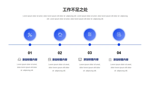 深蓝色商务风年度工作总结汇报通用PPT模板