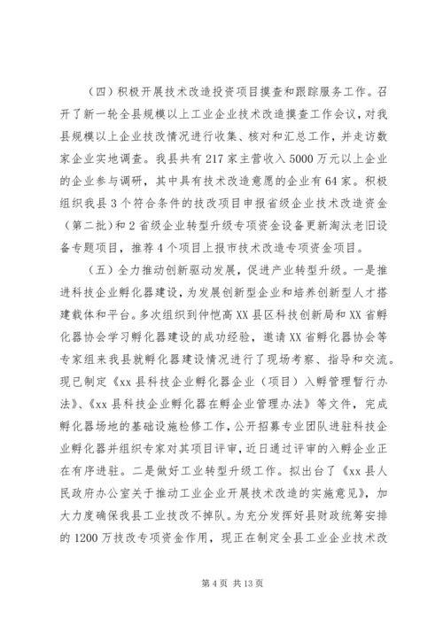 乡镇工信局年度工作总结及工作计划.docx