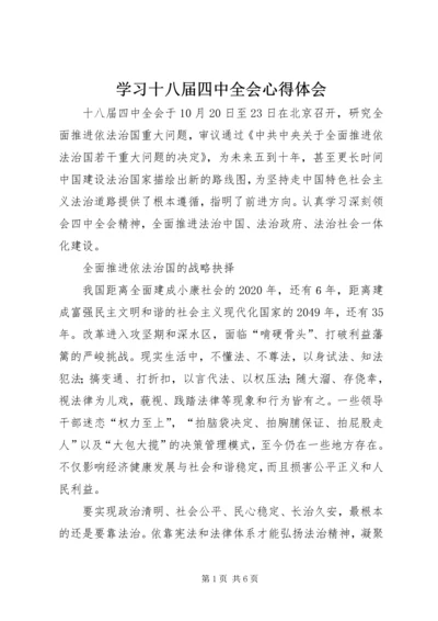 学习十八届四中全会心得体会 (10).docx
