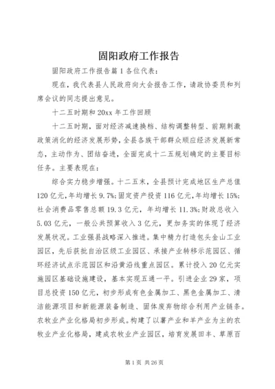 固阳政府工作报告.docx