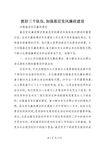 抓好三个队伍,加强基层党风廉政建设 (2).docx