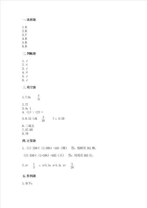 2023六年级下册数学期末测试卷含完整答案名校卷