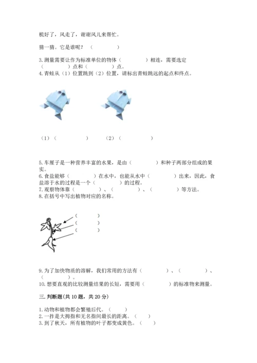 教科版科学一年级上册期末测试卷【b卷】.docx