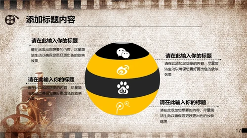 老电影《时代》回忆放映通用PPT模板