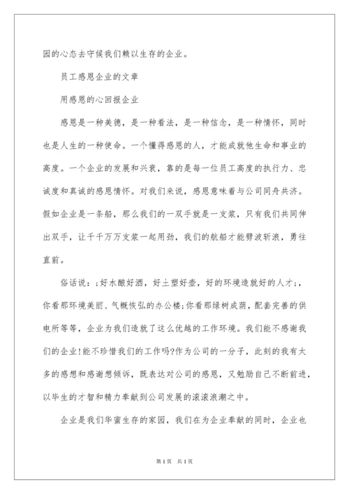 2022员工感恩企业的文章.docx
