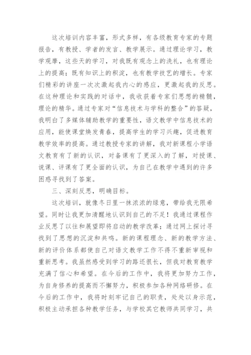 小学语文教师个人研修总结.docx