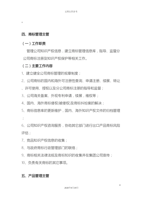 产品管理部岗位职责.docx