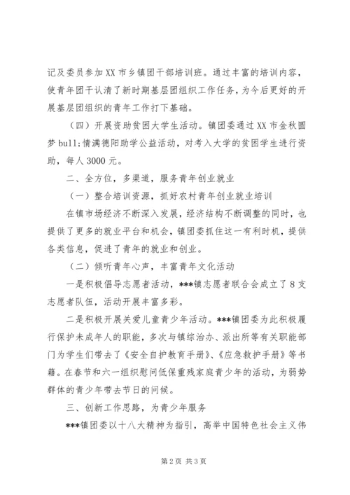 共青团镇委员会事迹材料.docx