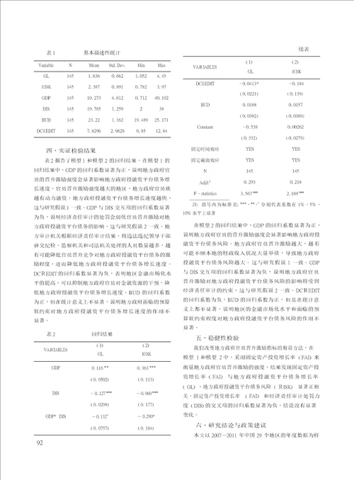 官员晋升激励经济责任审计与地方政府投融资平台债务