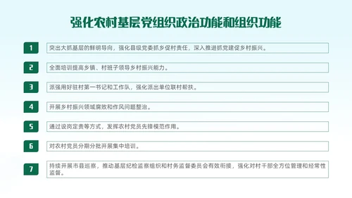 绿色清新插画风全面推进乡村振兴重点工作主题党课中央一号文件