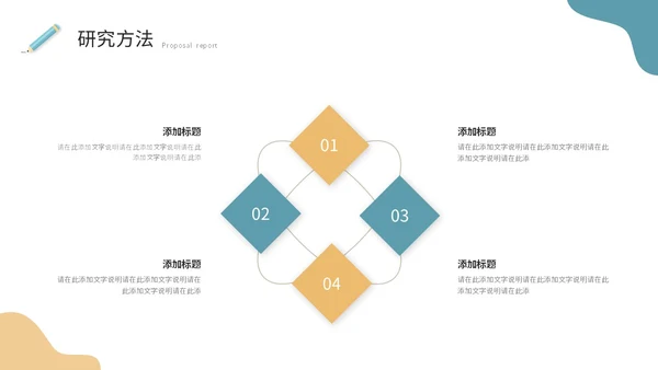 简约插画风开题报告毕业答辩毕业论文ppt模板