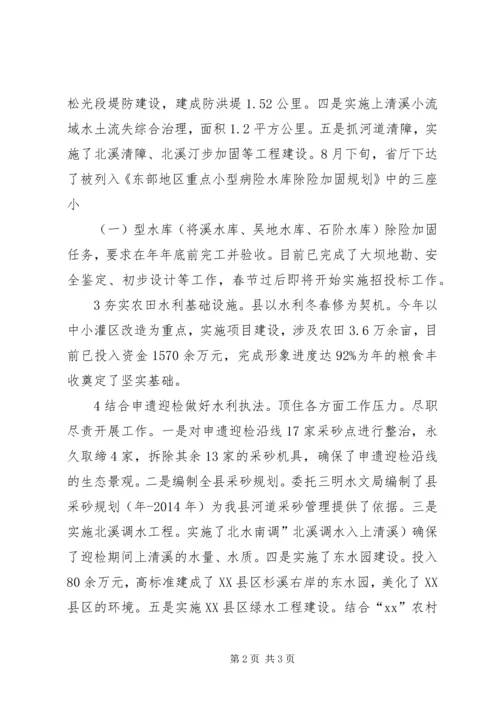 水利系统年底报告与XX年计划.docx