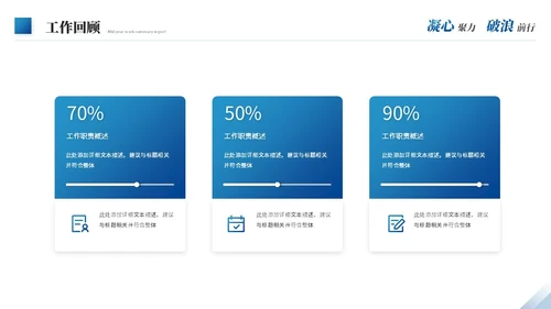 蓝色商务励志风年中工作总结年中总结述职报告工作汇报ppt模板