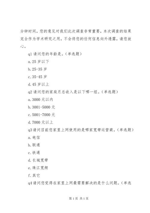 市场调查问卷表模板.docx