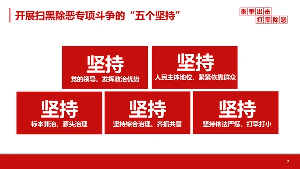 重拳出击打黑除恶教学汇报PPT课件