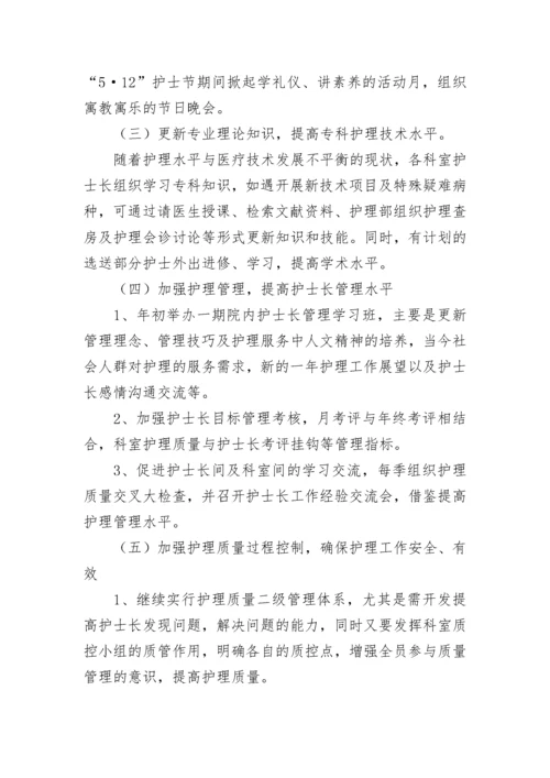年度护士长工作计划.docx