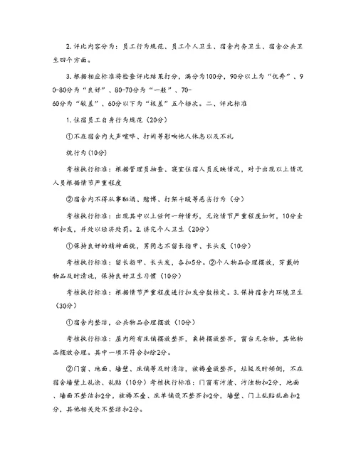 员工宿舍卫生评比方案[1]