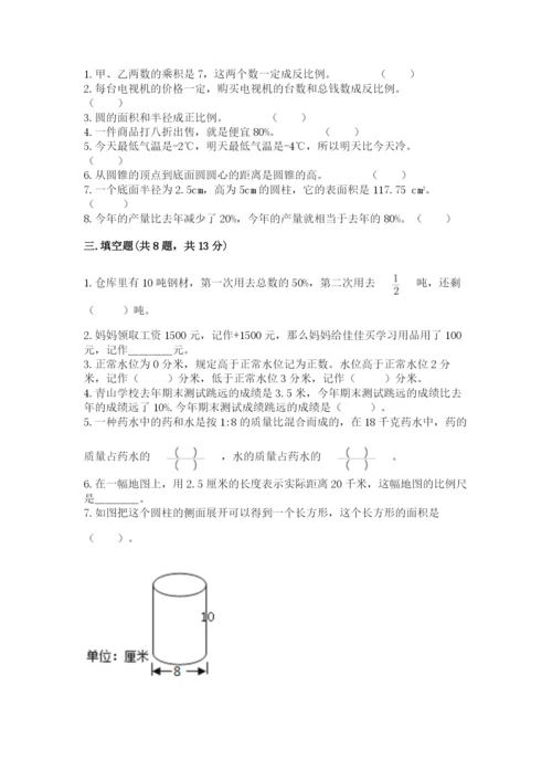 小升初六年级期末试卷及答案【有一套】.docx