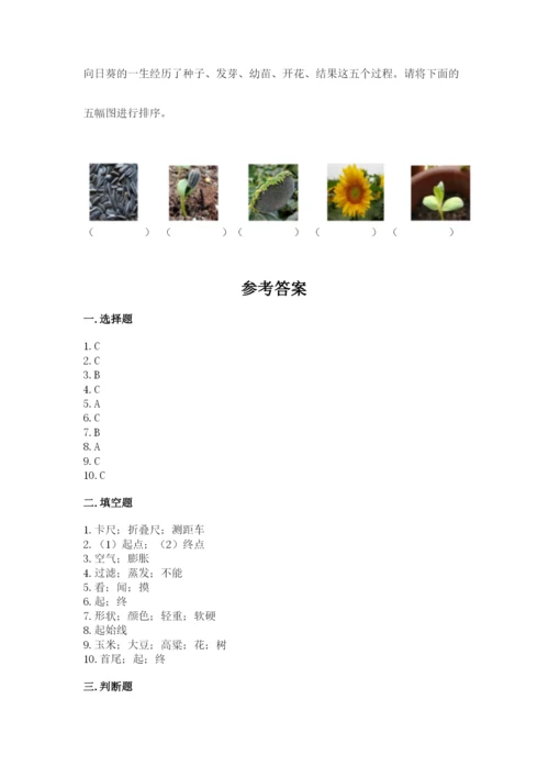 教科版一年级上册科学期末测试卷及参考答案【培优a卷】.docx