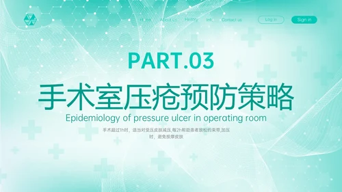 蓝色简约医疗手术室压力性损伤