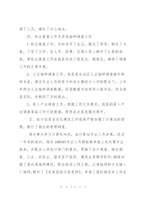 统计专业技术工作总结(多篇).docx