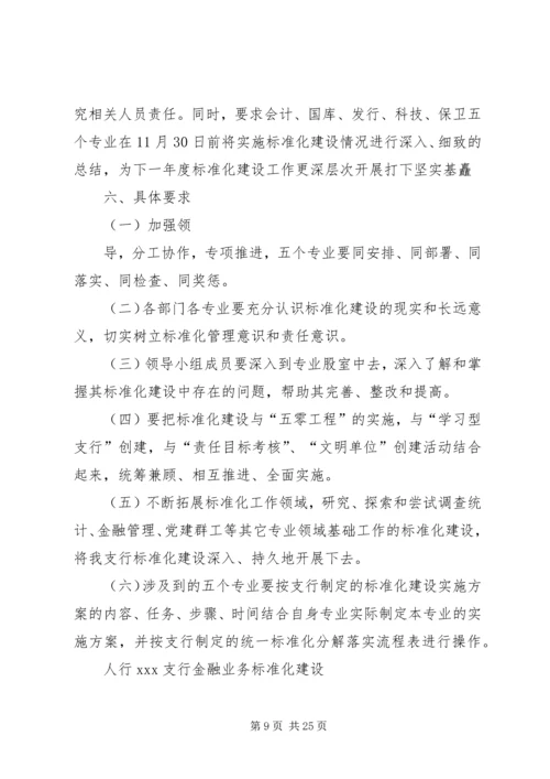 银行标准化管理实施方案 (2).docx