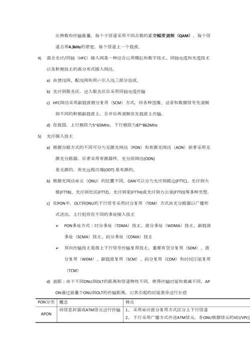 2023年通信中级工程师传输与接入实务笔记.docx