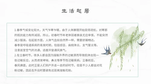 白色简约小清新传统二十四节气立春主题PPT模板