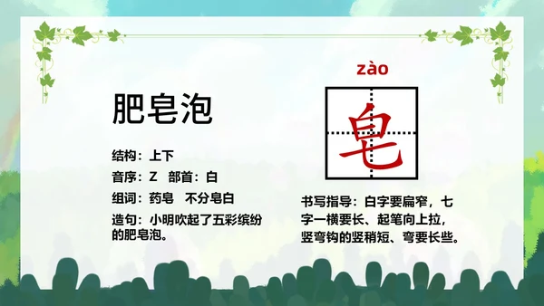 清新手绘部编版小学语文三年级下册肥皂泡PPT课件三年级语文下册课件