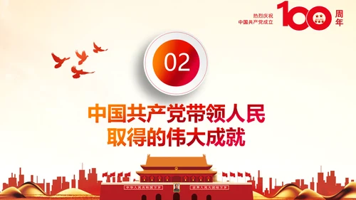 学习中国共产党成立100周年大会讲话PPT